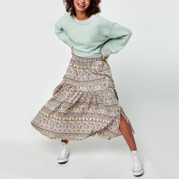 NWT Free People lime grey cotton blend oversize relaxed fit sweater, S - Picture 10 of 15